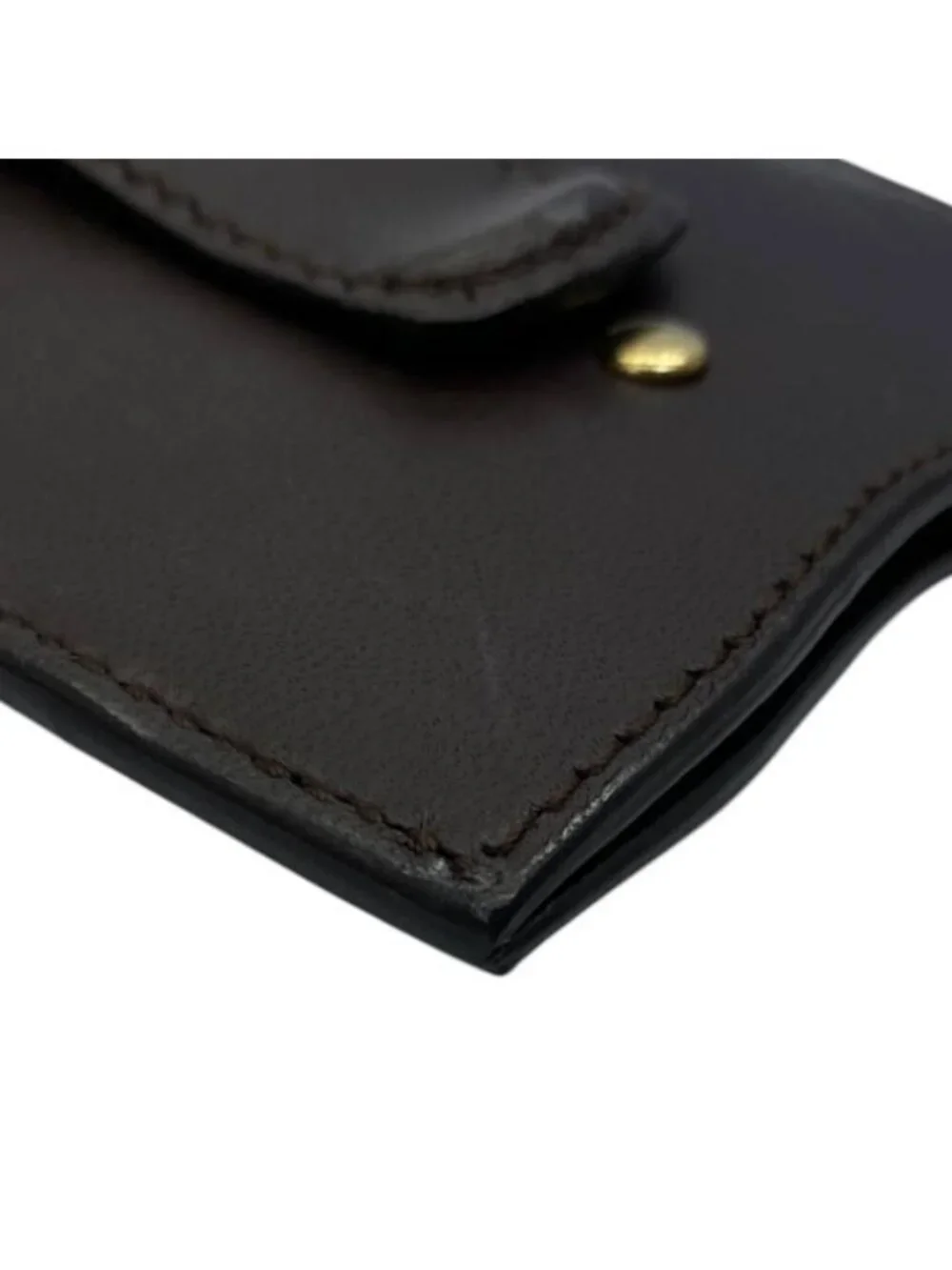 Bottega Veneta Intrecciato Card Case Pass Compact Leather Brown
